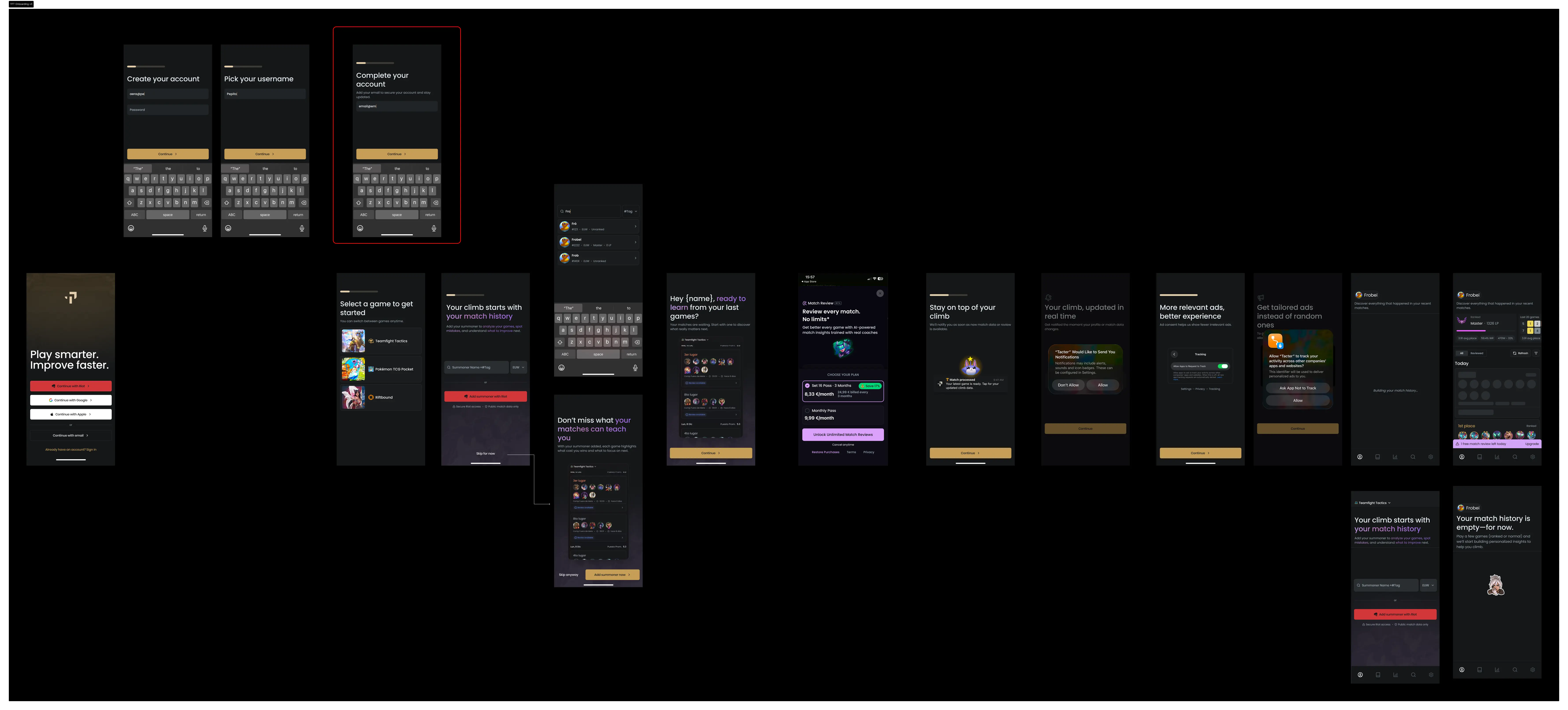 TFT onboarding and summoner linking flow
